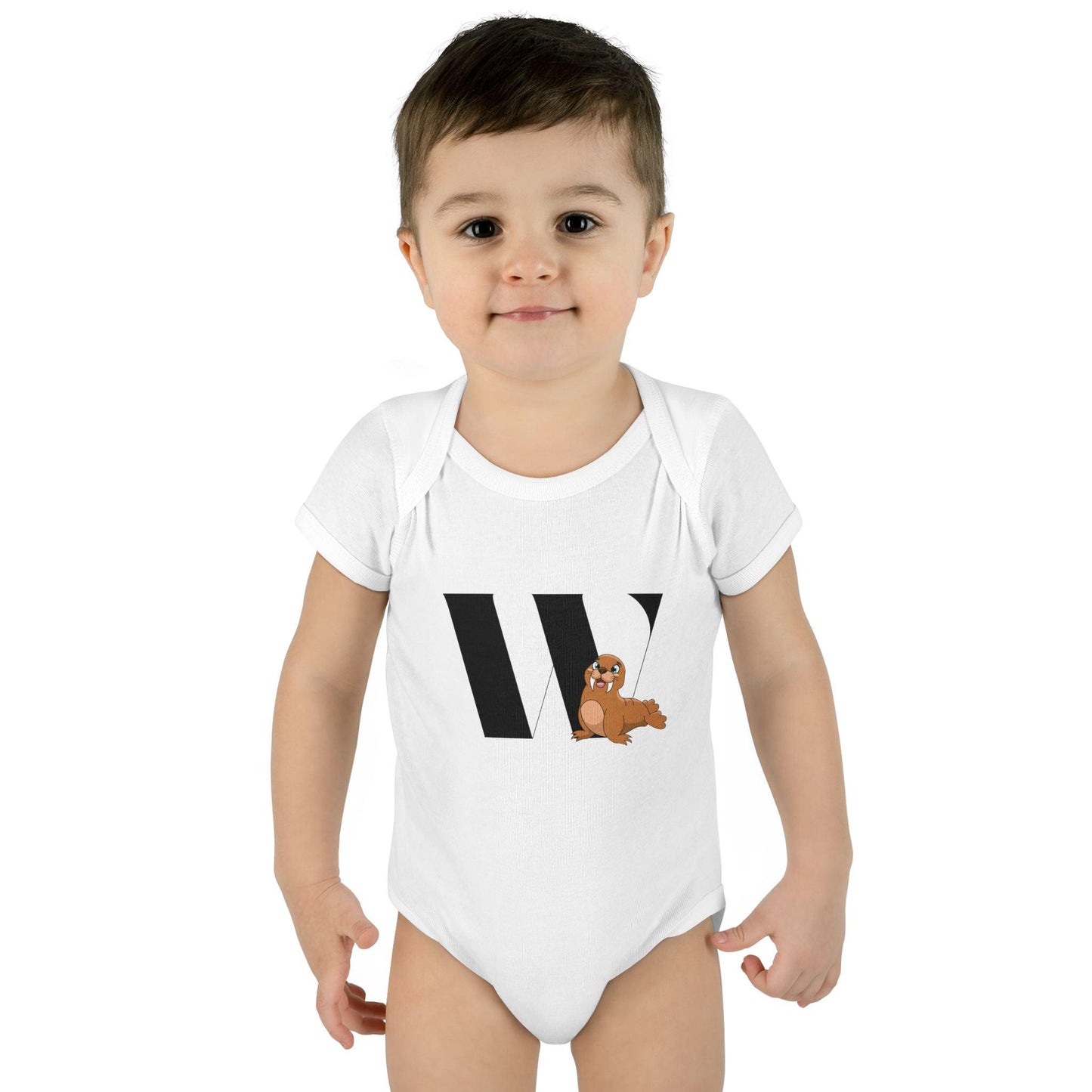 Alphabet Adventures: Letter W - Wonderful Walrus Baby Onesie W is for Wonderful Walrus! - Whippie's