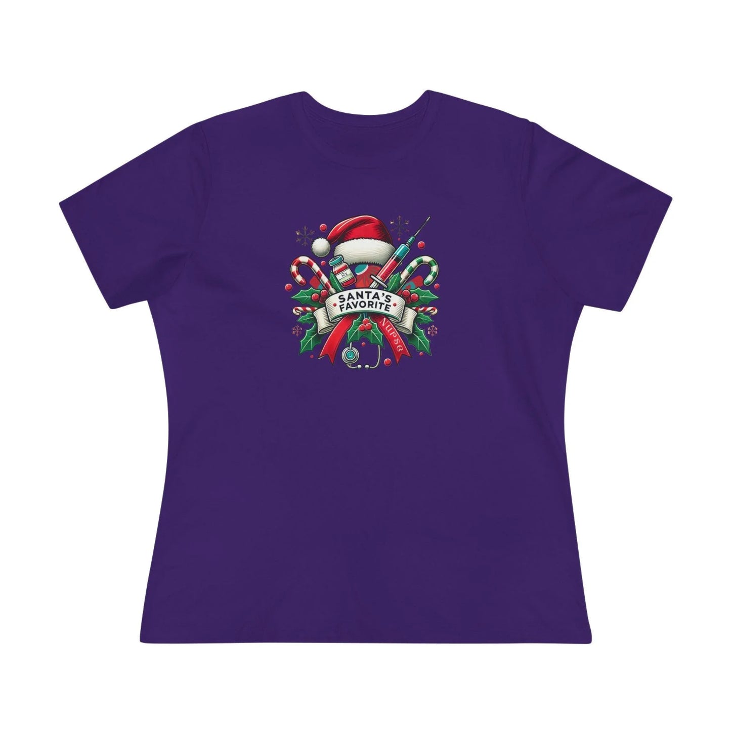 Santa's Favorite Nurse - Women's Softstyle Tee - Whippie's