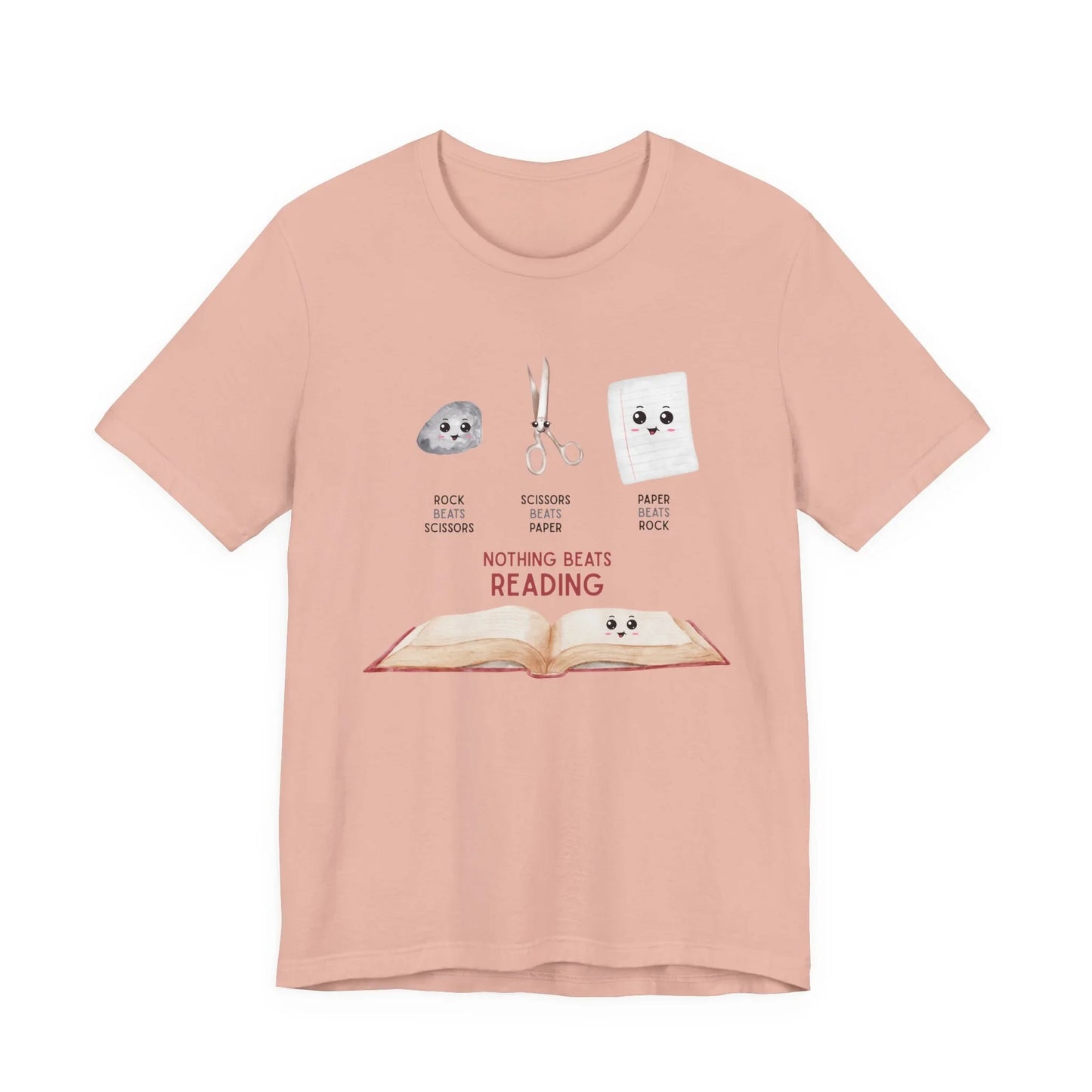 Nothing Beats Reading: Rock, Paper, Book Unisex Tee - Whippie's