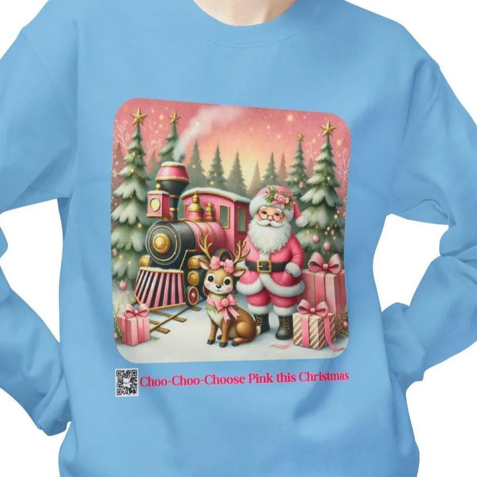 💖 Choo-Choo Choose Pink 🚂 Unisex Fleece Sweatshirt 🎁 - Whippie's
