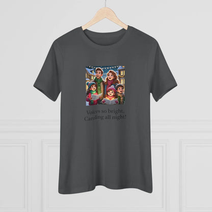 Voices so bright, Caroling all night! - Women's Softstyle Tee - Whippie's