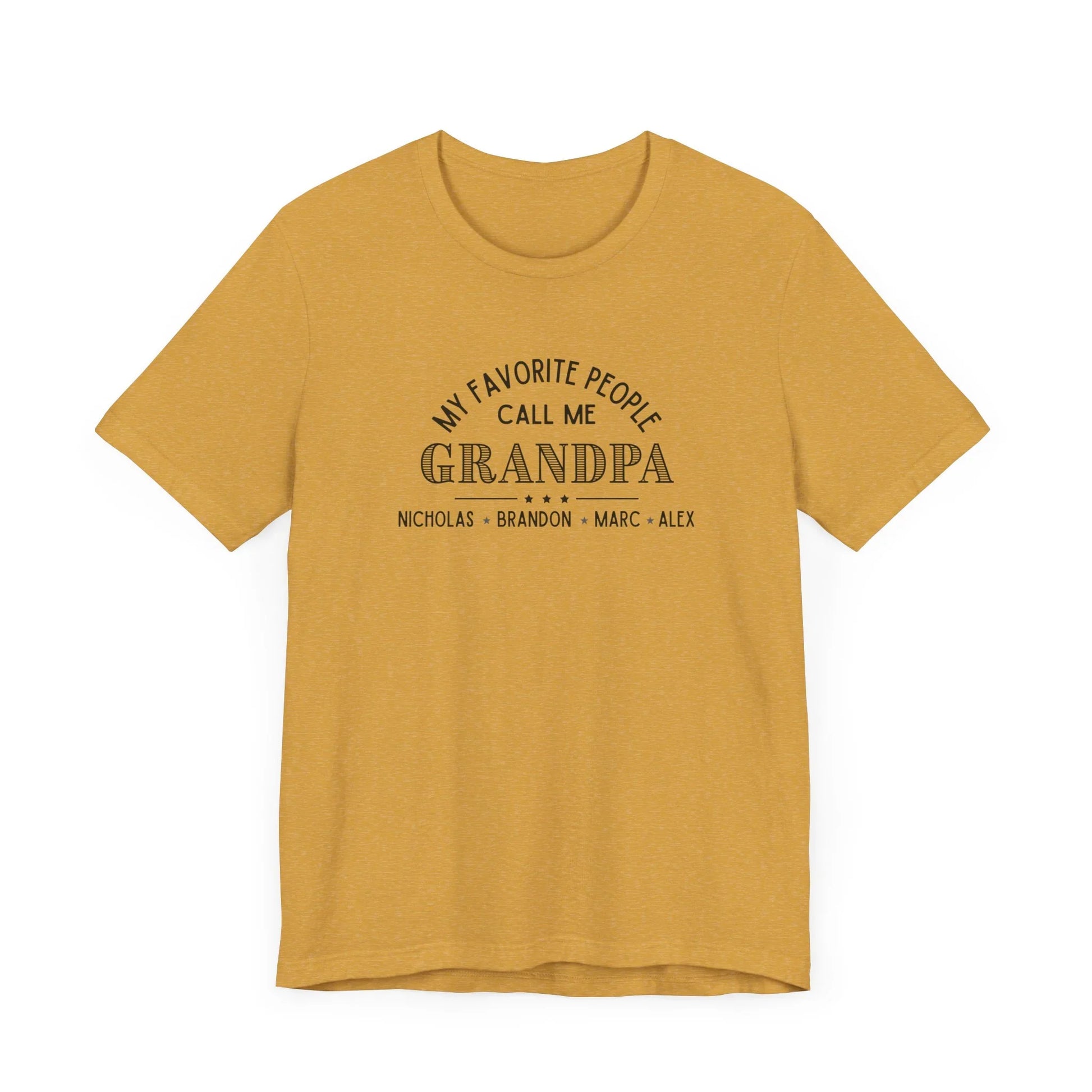 My Favorite People Call Me Grandpa - Personalized Unisex Jersey Tee - Whippie's