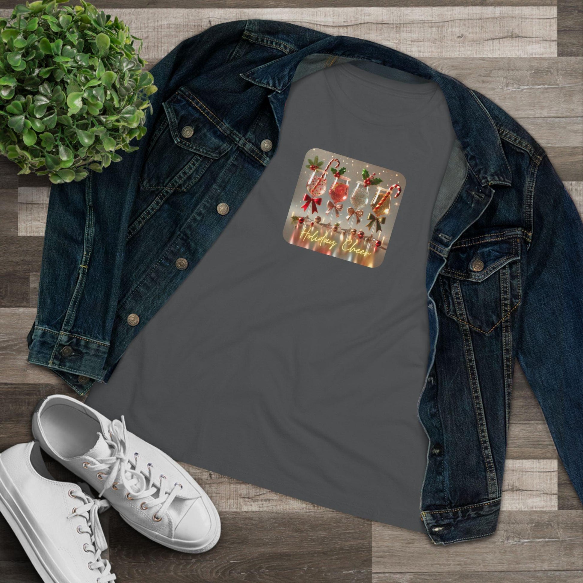 Holiday Cheer - Sip, Smile, Repeat 🥂🎄 - Women's Softstyle Tee - Whippie's