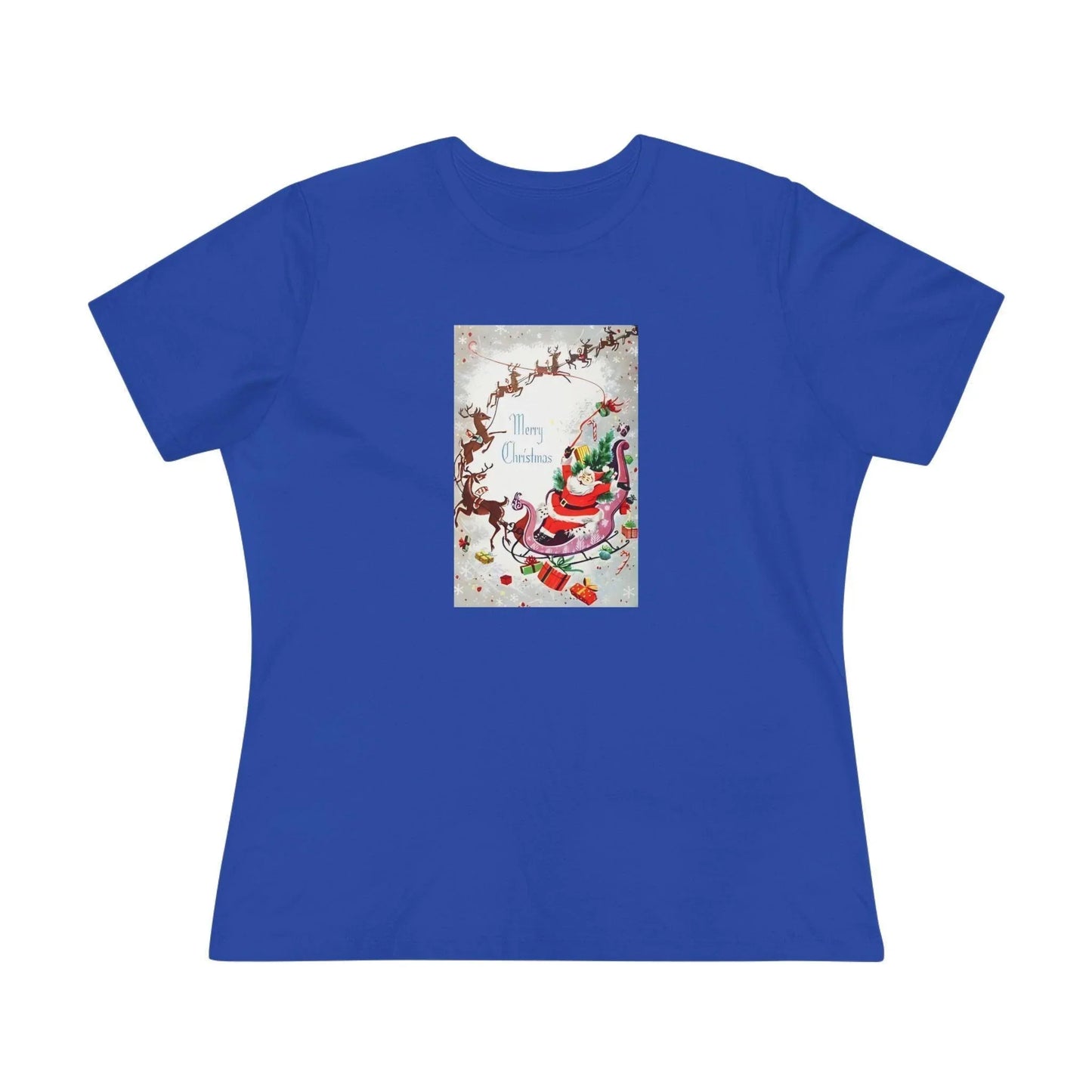 Merry Christmas - Santa and His Sleigh - Women's Tee - Whippie's