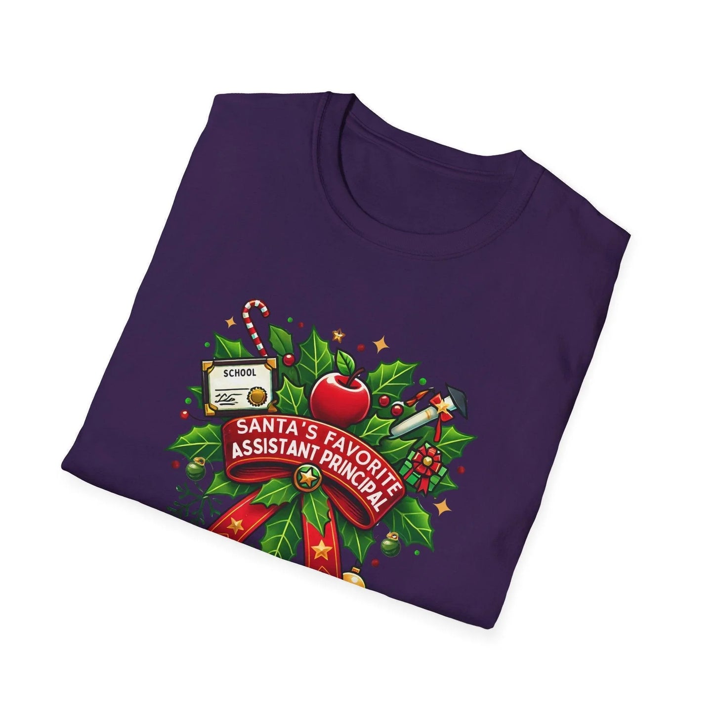 Santa's Favorite Assistant Principal Unisex Tee 🍎🎅 - Whippie's