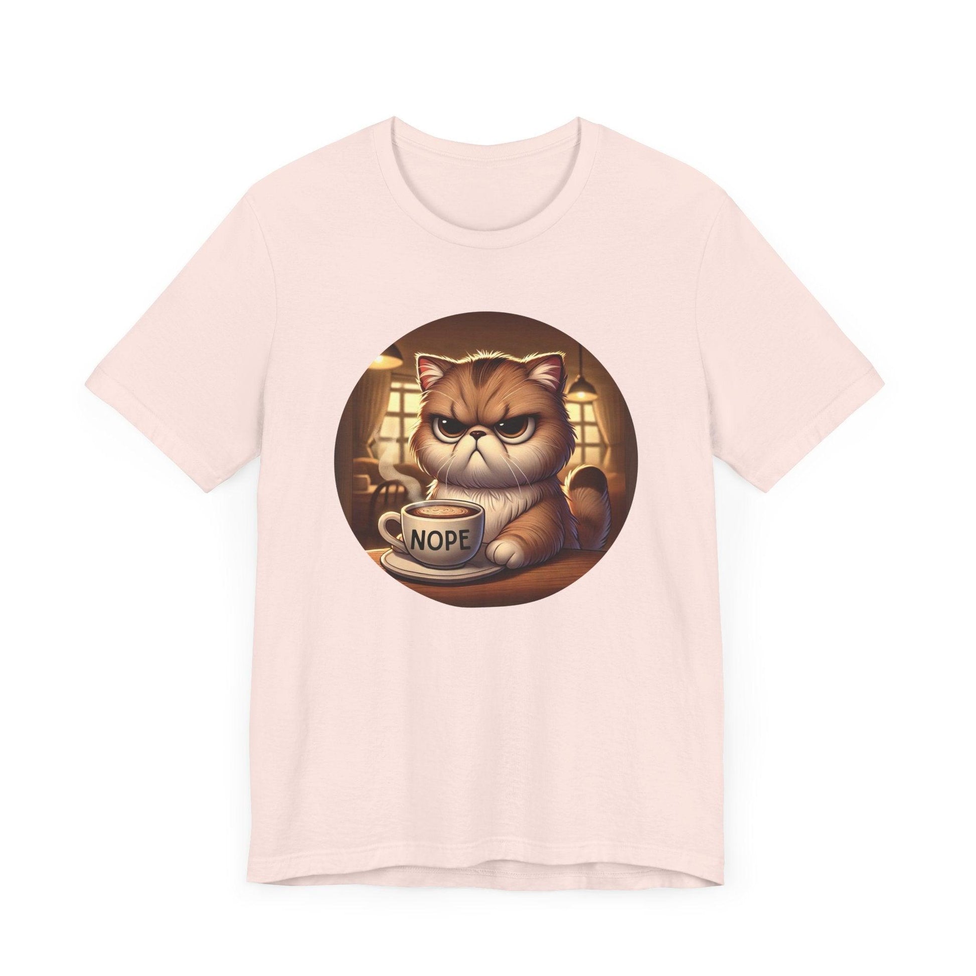 Grumpy Cat Cafe - Unisex Jersey Tee - 🐱☕ Nope, Not Today! ☕🐱 - Whippie's