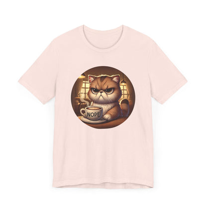 Grumpy Cat Cafe - Unisex Jersey Tee - 🐱☕ Nope, Not Today! ☕🐱 - Whippie's