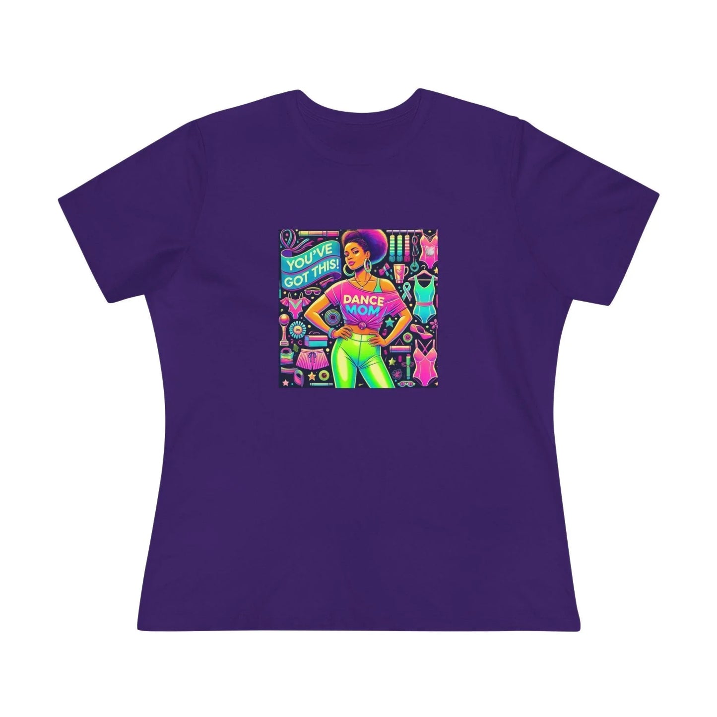 Dance Mom: You've Got This - Darker Skin Tone Mom - Sideview - Women's Softstyle Tee - Whippie's