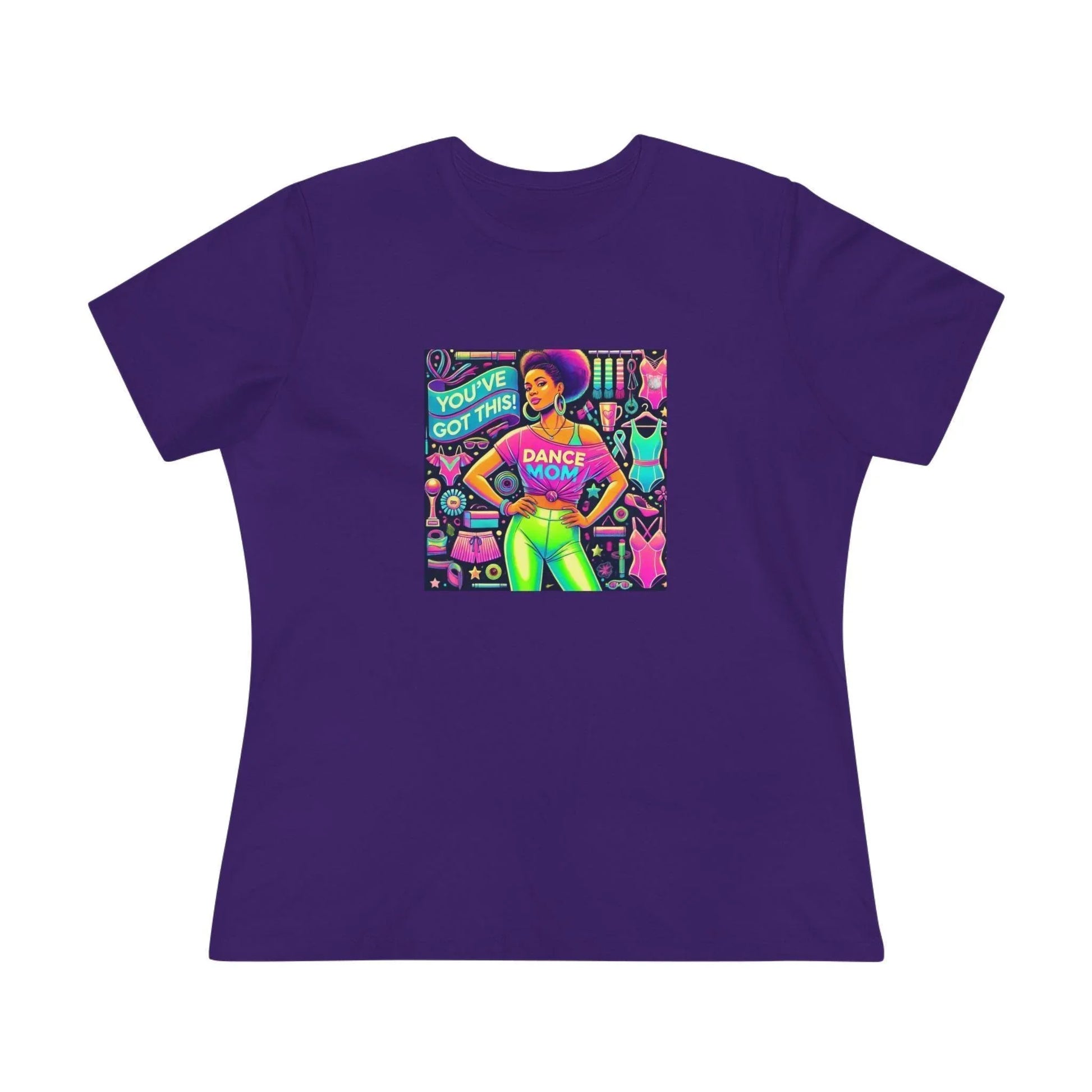 Dance Mom: You've Got This - Darker Skin Tone Mom - Sideview - Women's Softstyle Tee - Whippie's