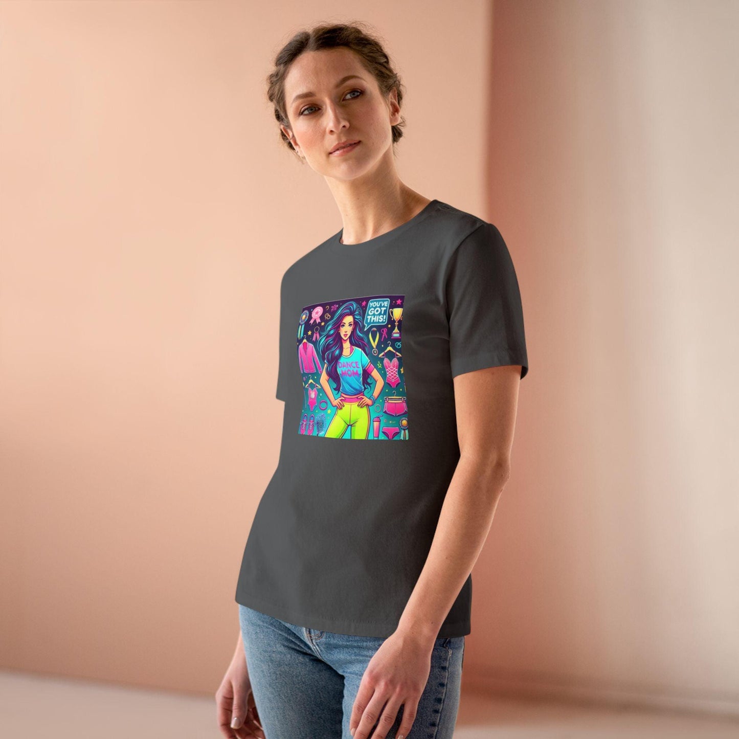 Dance Mom Magic (Black Hair) - A Colorful Celebration 🌈 - Women's Softstyle Tee - Whippie's