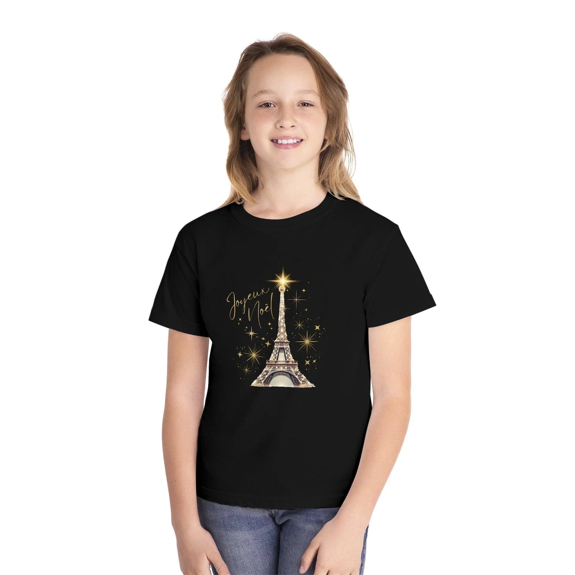 ✨ Joyeux Noël Youth Midweight Tee 🗼 A touch of Parisian elegance for your little one. - Whippie's