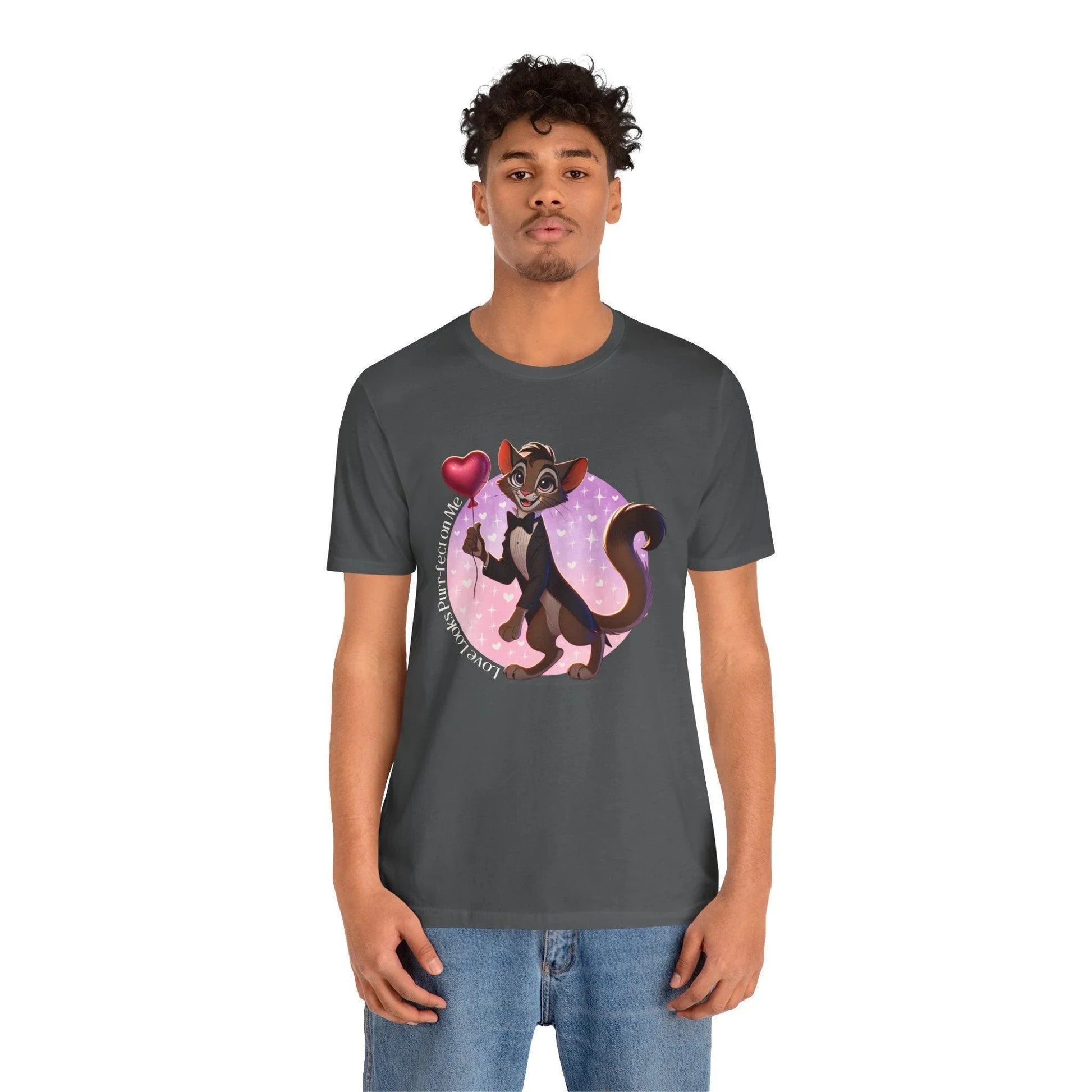 💖 Love Looks Purr-fect on Me 😻 Unisex Jersey Tee ✨ Feline fine and ready to shine! - Whippie's