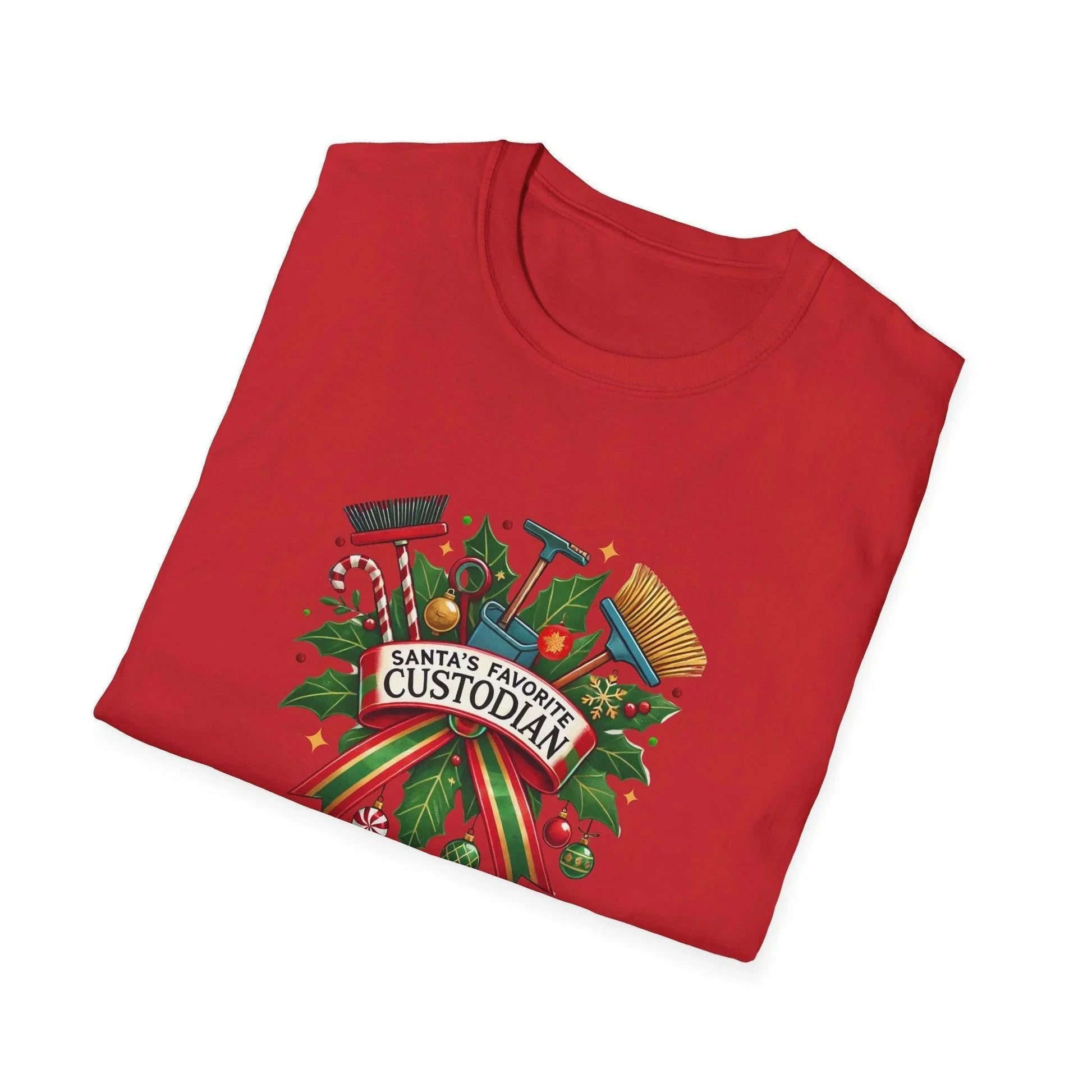 Santa's Favorite Custodian Unisex Tee 🧹🎅 - Whippie's
