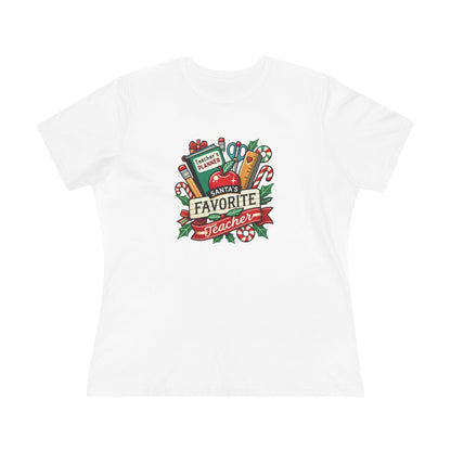 Santa's Favorite Teacher - Spreading Holiday Cheer in the Classroom! 🎅🎄 Women's Softstyle Tee - Whippie's