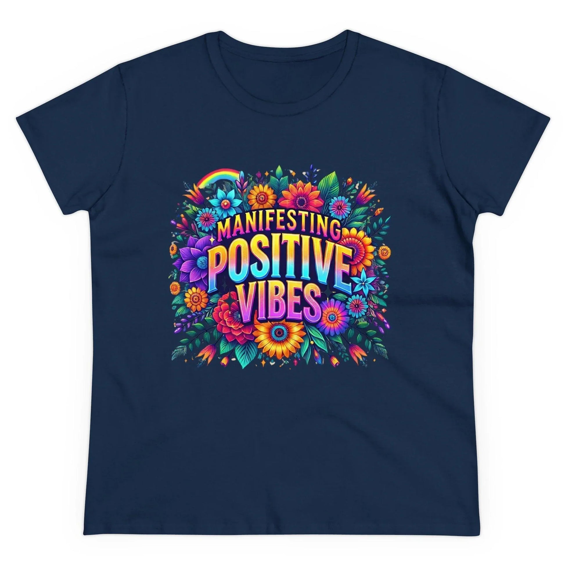 ✨ Manifesting Positive Vibes 🌈 Women's Tee 🌼 - Whippie's