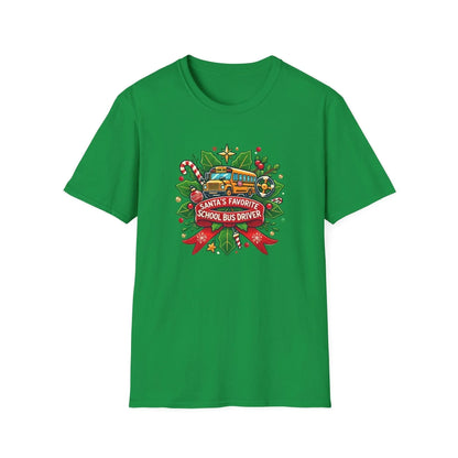 Santa's Favorite School Bus Driver Unisex Tee 🚌🎅 - Whippie's