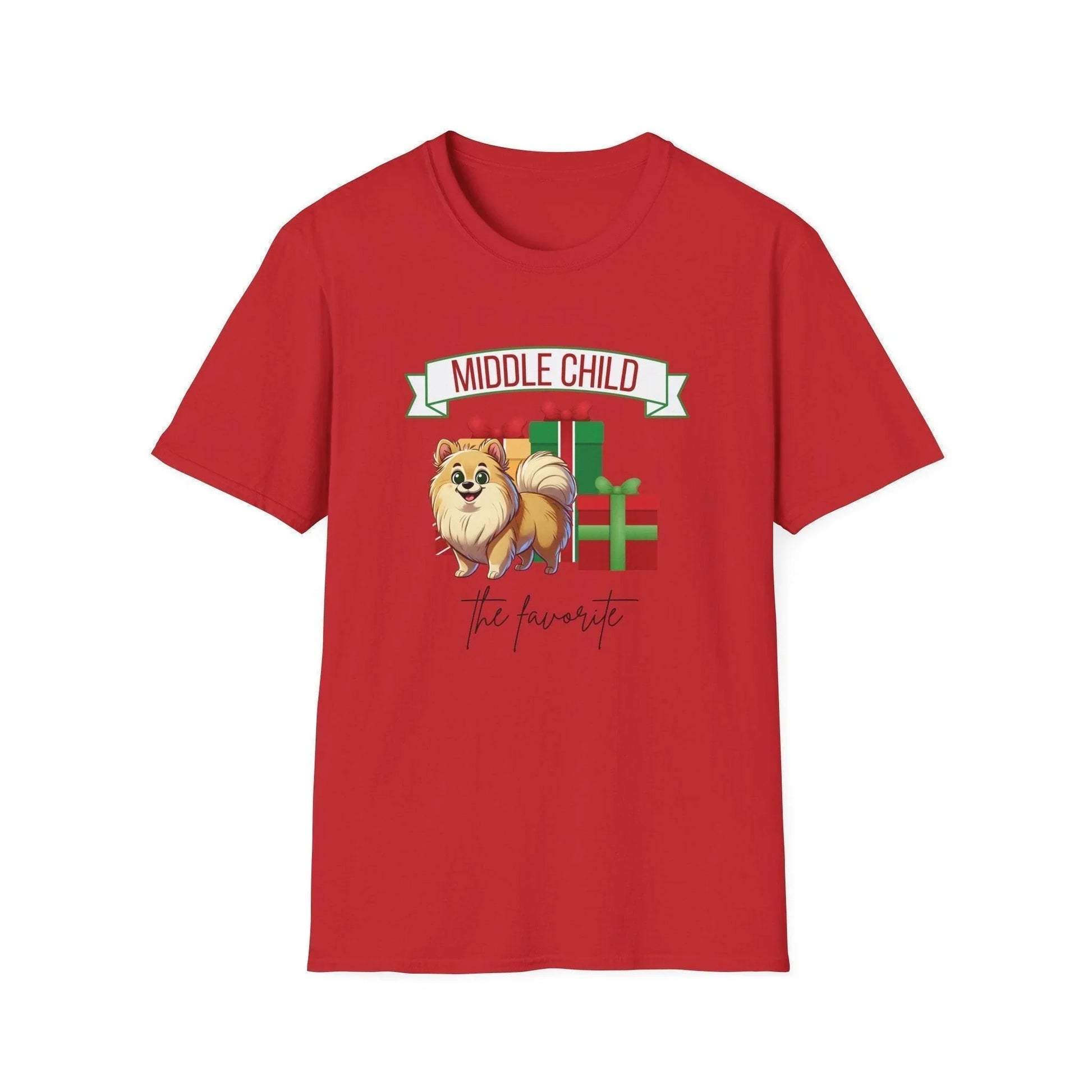 Middle Child, The Favorite 🎁🐶 Pomeranian - Unisex Tee! 🎁👑 - Whippie's