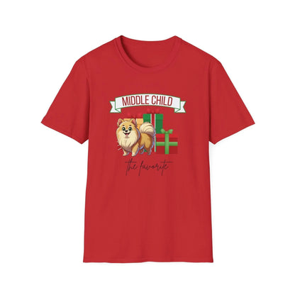 Middle Child, The Favorite 🎁🐶 Pomeranian - Unisex Tee! 🎁👑 - Whippie's