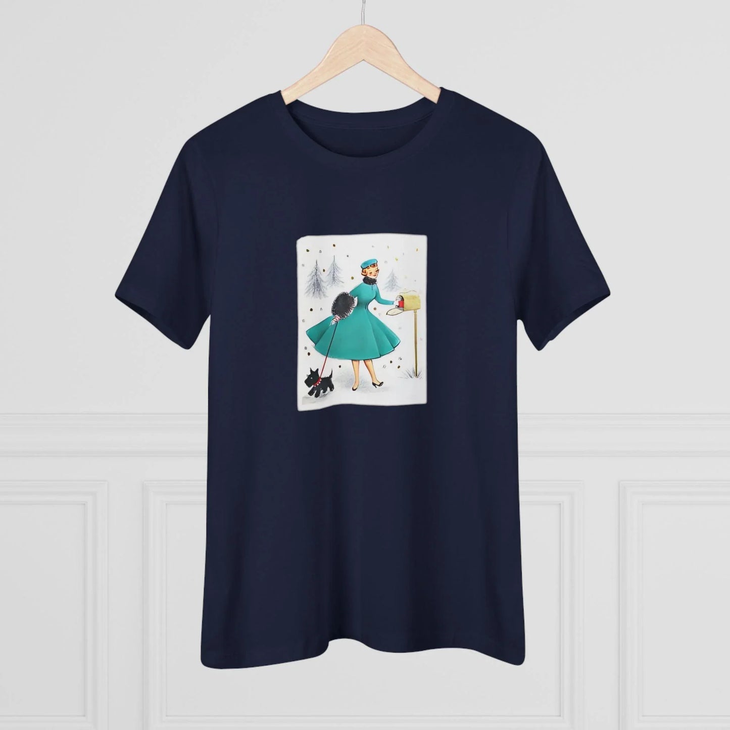 Retro Christmas Mailbox Check - Women's Softstyle Tee - Whippie's