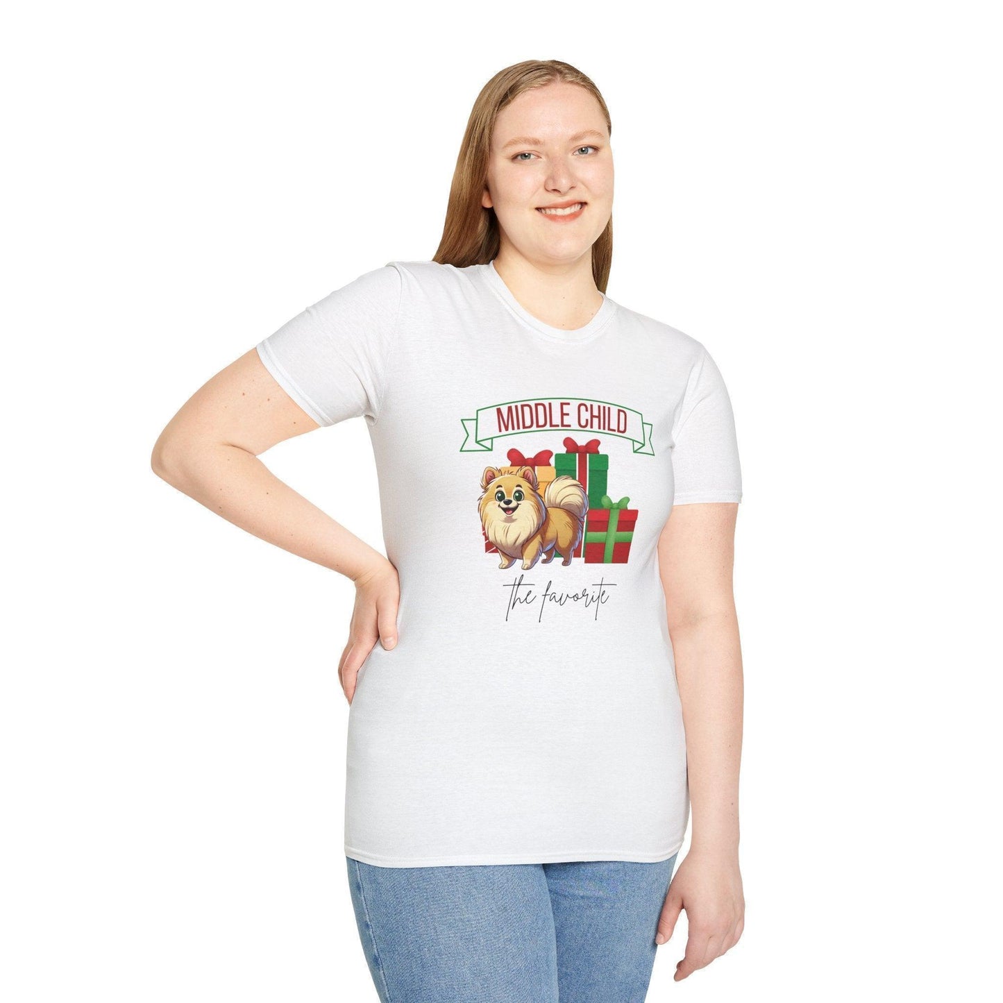 Middle Child, The Favorite 🎁🐶 Pomeranian - Unisex Tee! 🎁👑 - Whippie's
