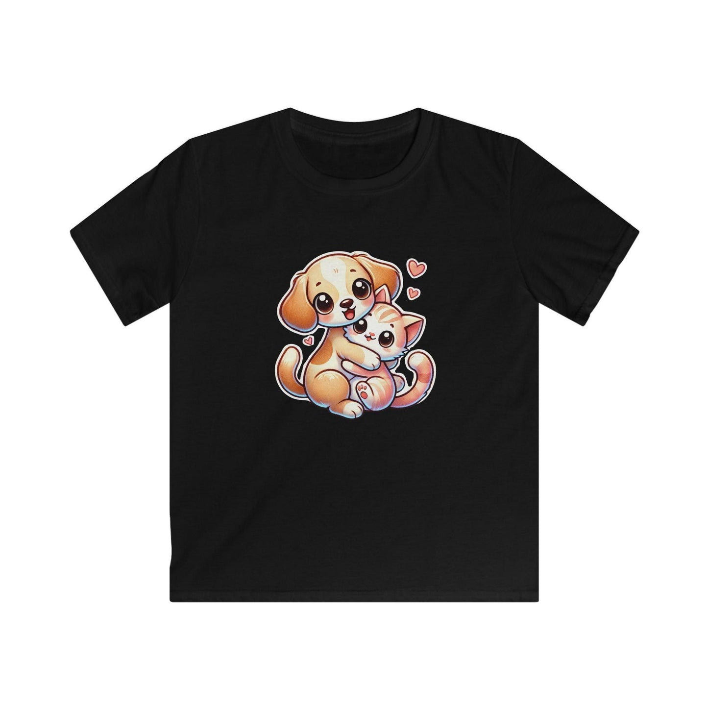 Puppy & Kitty Love - Youth Tee - 🐶💖🐱 Celebrate Friendship and Love! 🐱💖🐶 - Whippie's