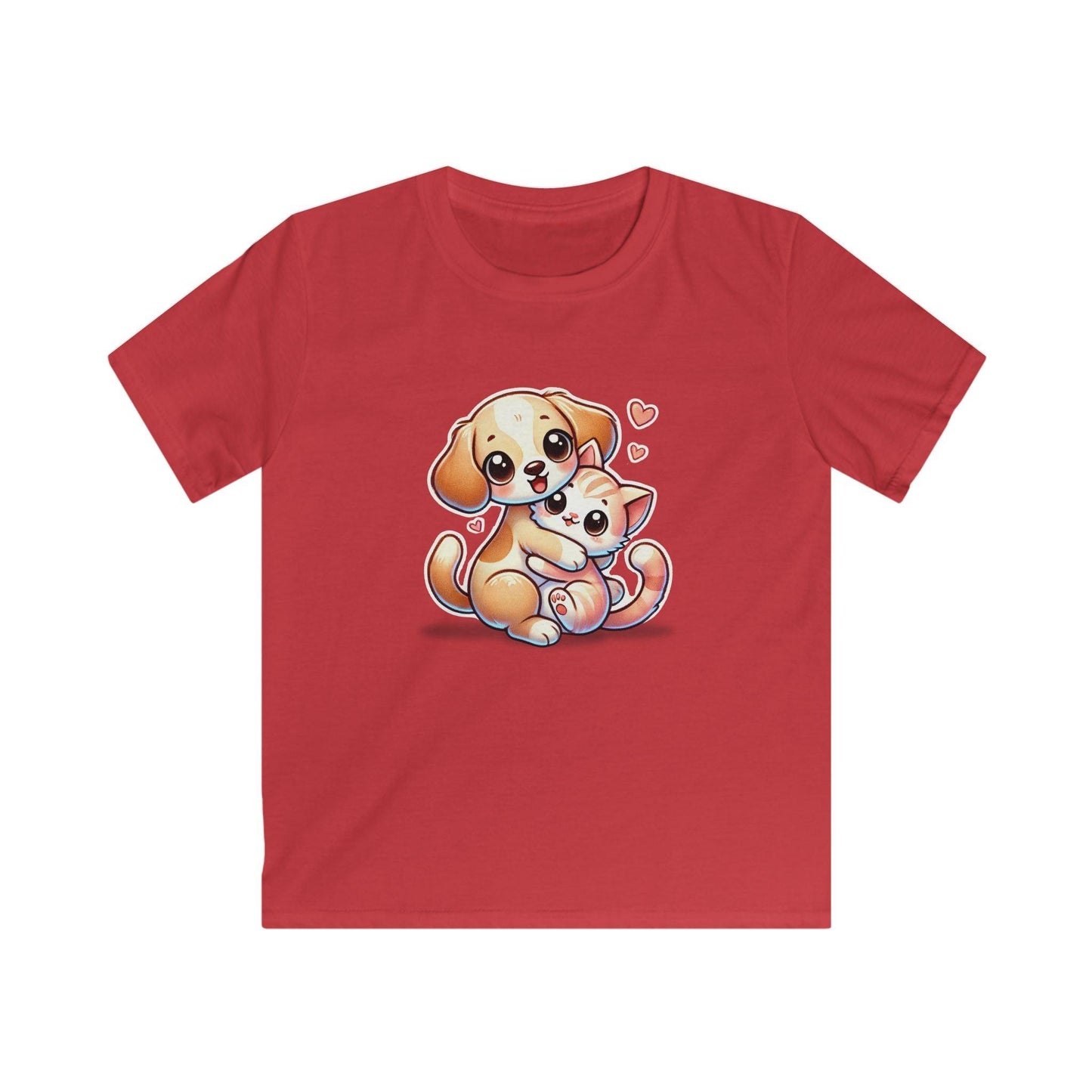 Puppy & Kitty Love - Youth Tee - 🐶💖🐱 Celebrate Friendship and Love! 🐱💖🐶 - Whippie's