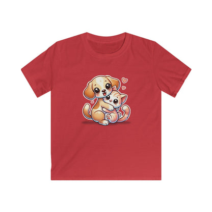Puppy & Kitty Love - Youth Tee - 🐶💖🐱 Celebrate Friendship and Love! 🐱💖🐶 - Whippie's