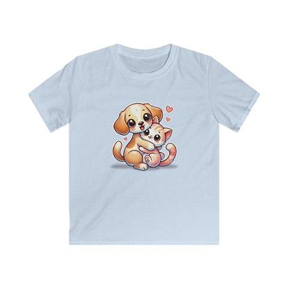 Puppy & Kitty Love - Youth Tee - 🐶💖🐱 Celebrate Friendship and Love! 🐱💖🐶 - Whippie's