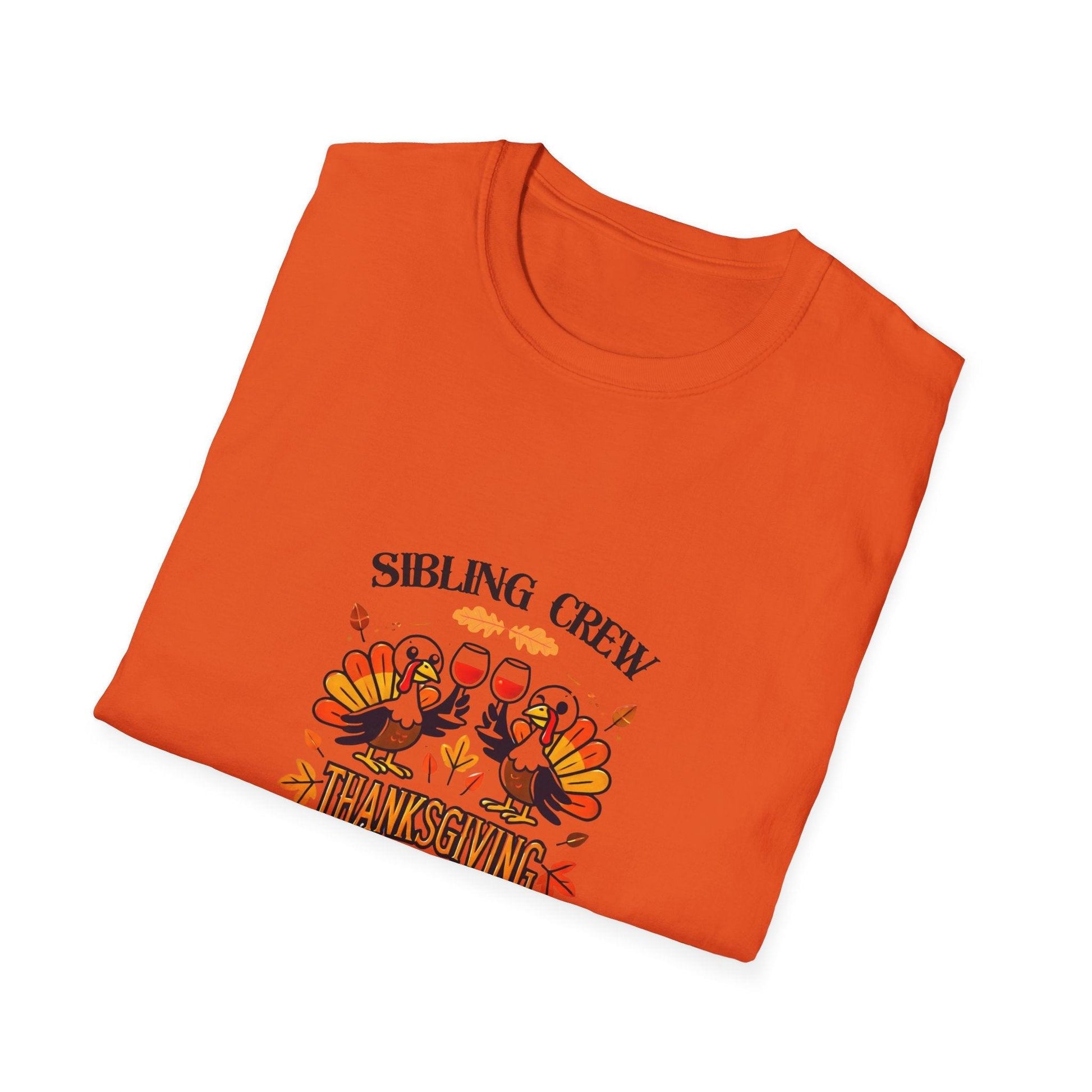 Thanksgiving Sibling Crew - Wine Unisex T-Shirt - Whippie's