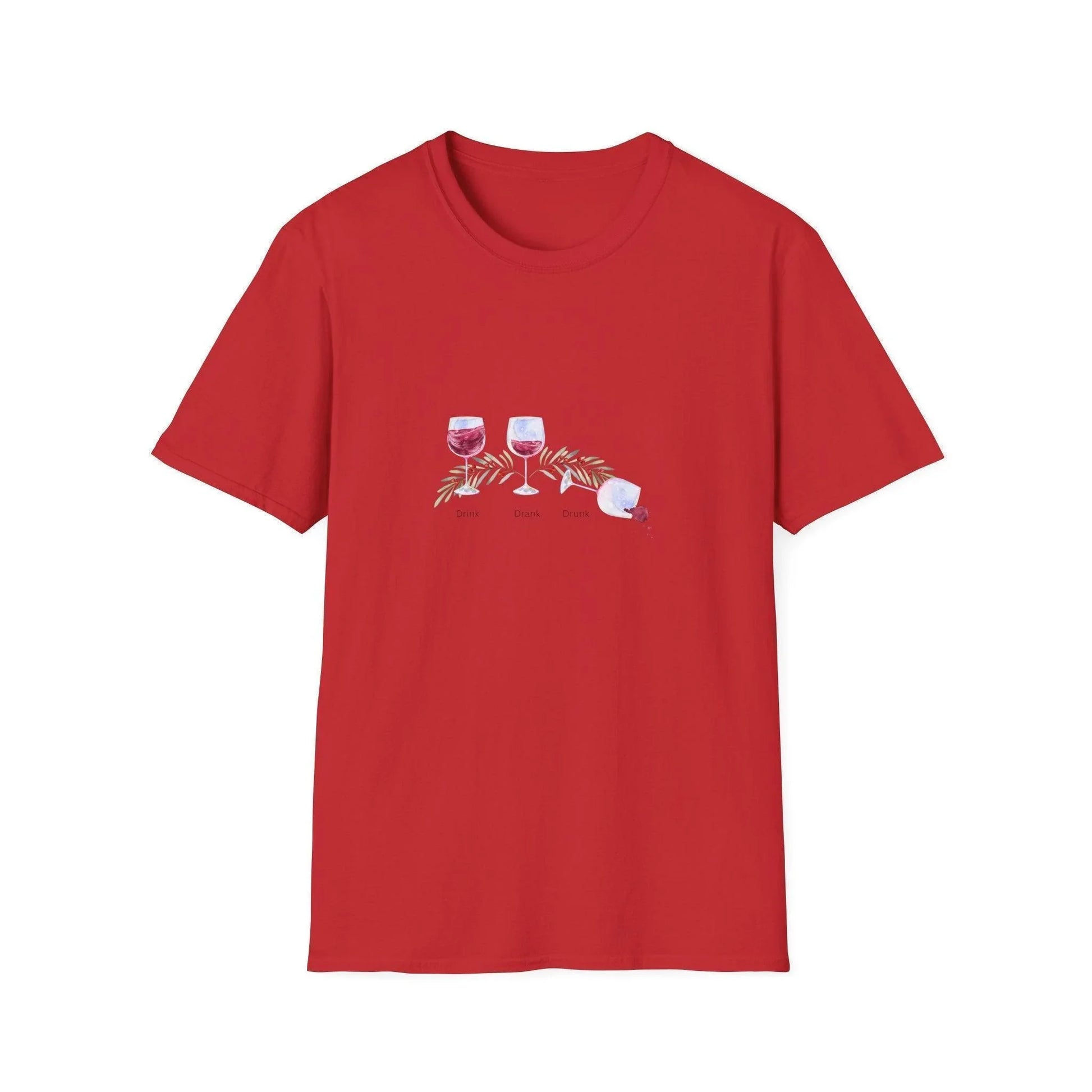 Drink Drank Drunk 🍷🍷🍷 - Holiday Edition - Unisex Softstyle T-shirt - Whippie's