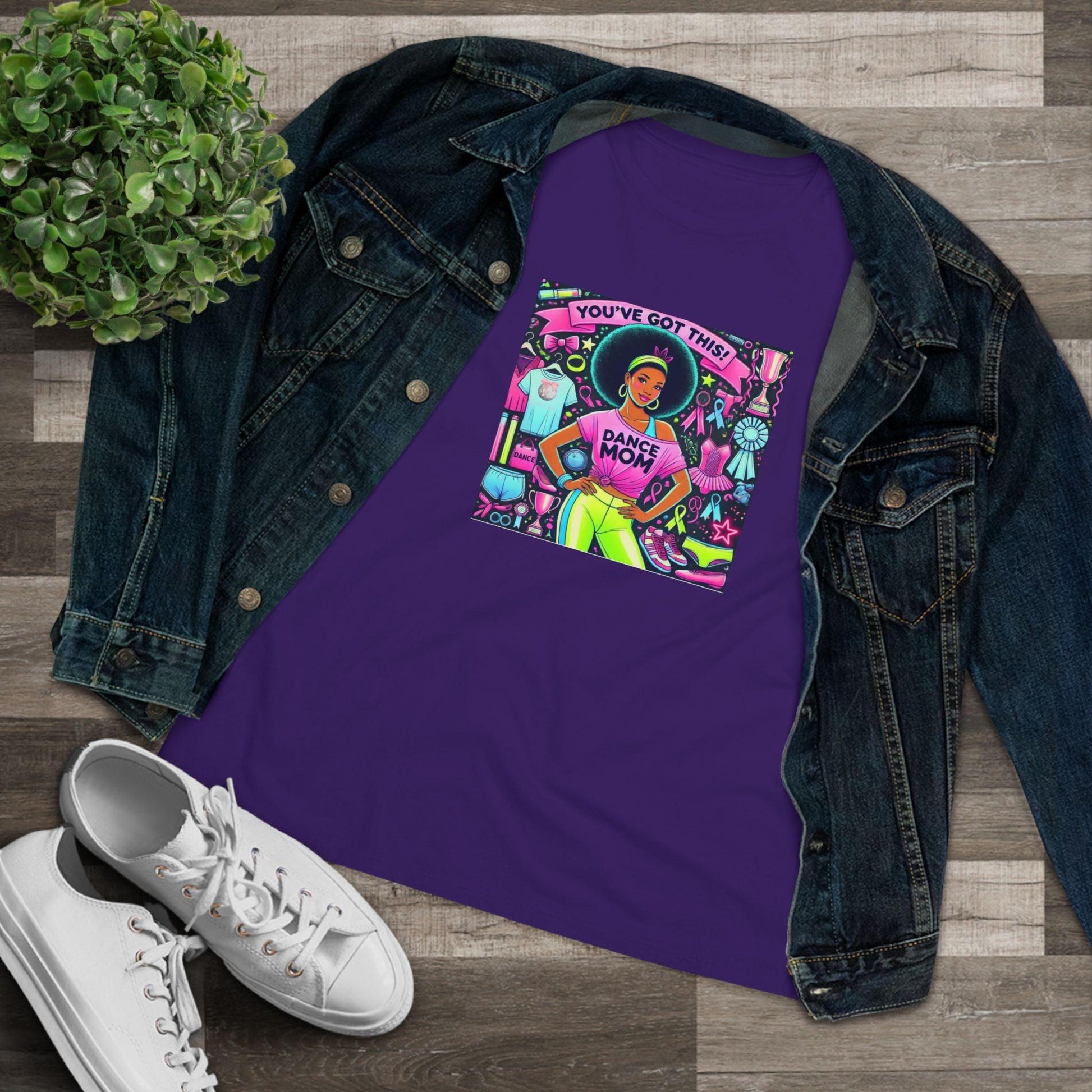 Dance Mom Magic (Young Black Mom) - A Colorful Celebration 🌈 - Women's Softstyle Tee - Whippie's