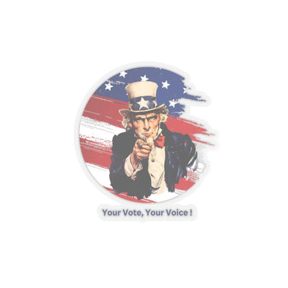 Your Vote, Your Voice! - Kiss-Cut Stickers - Whippie's