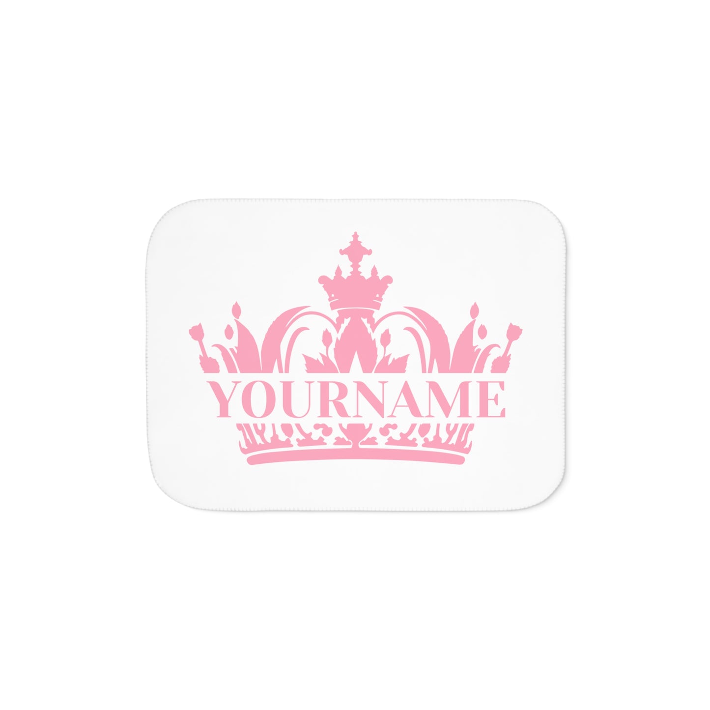 Crown Sherpa Blanket - Snuggle Up in Royal Comfort!  Personalizable