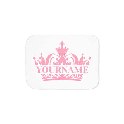Crown Sherpa Blanket - Snuggle Up in Royal Comfort!  Personalizable