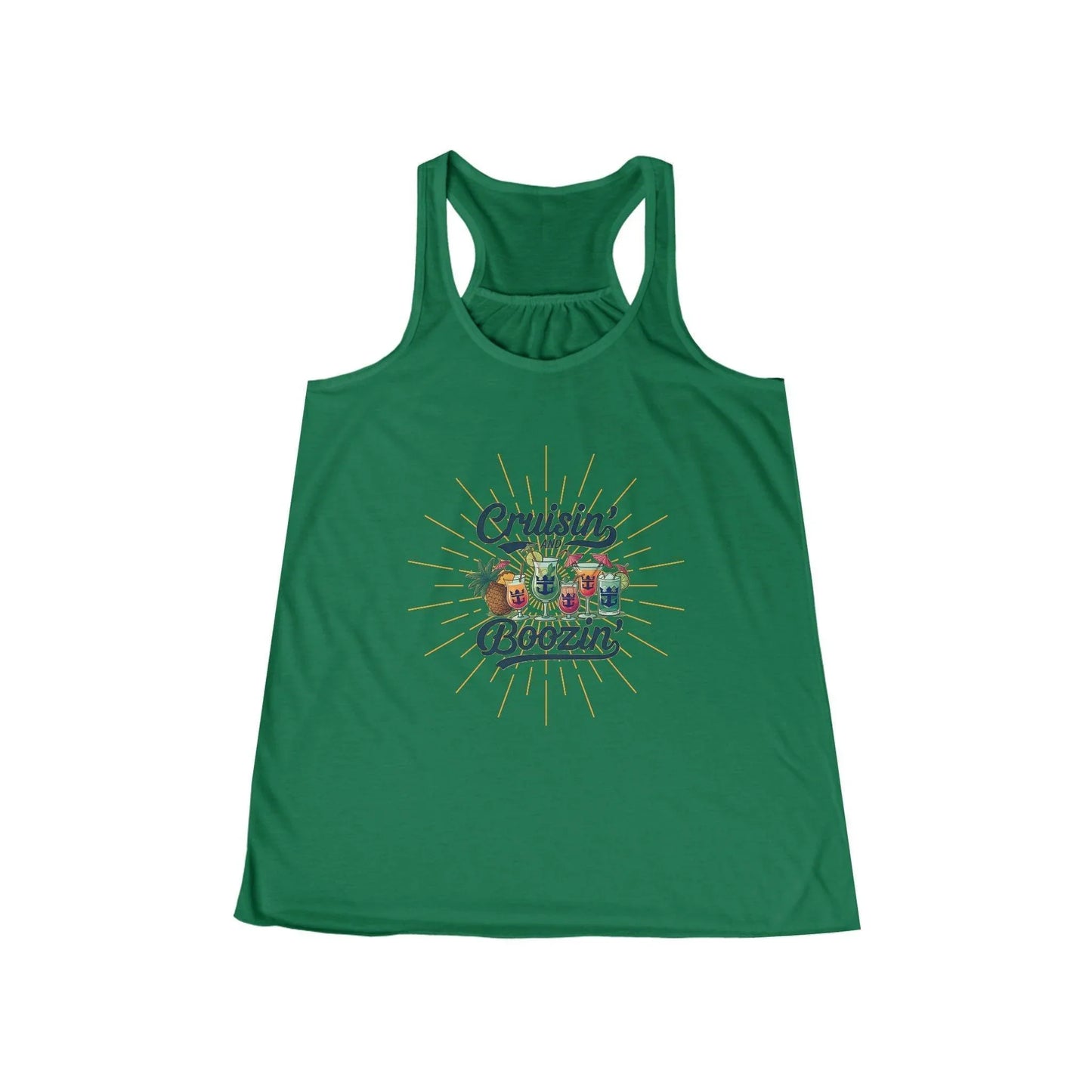 Cruisin' & Boozin' 🍹☀️ Women's Flowy Racerback Tank - Personalizable - Whippie's