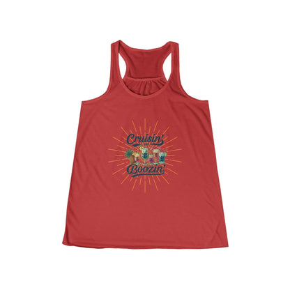 Cruisin' & Boozin' 🍹☀️ Women's Flowy Racerback Tank - Personalizable - Whippie's
