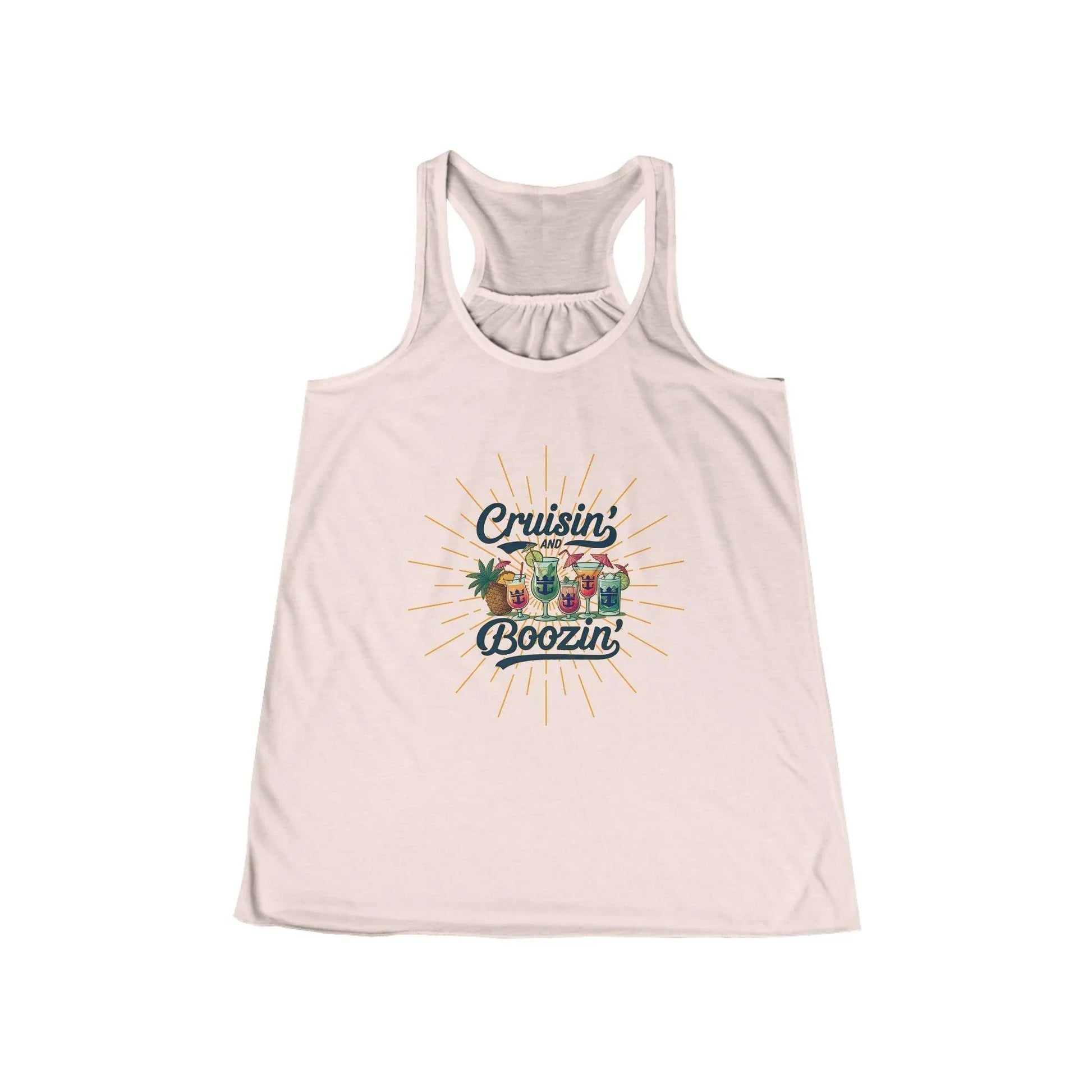 Cruisin' & Boozin' 🍹☀️ Women's Flowy Racerback Tank - Personalizable - Whippie's