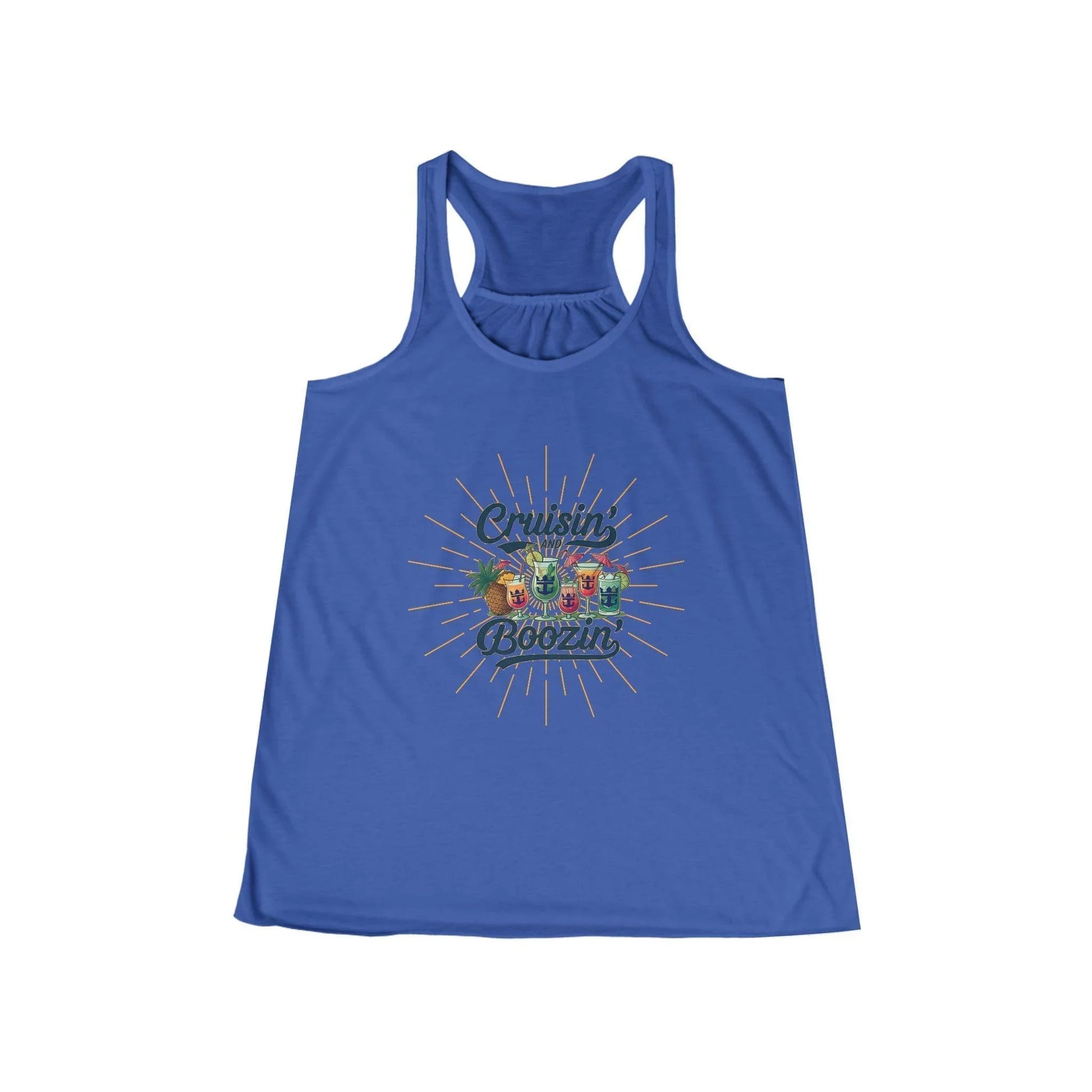 Cruisin' & Boozin' 🍹☀️ Women's Flowy Racerback Tank - Personalizable - Whippie's