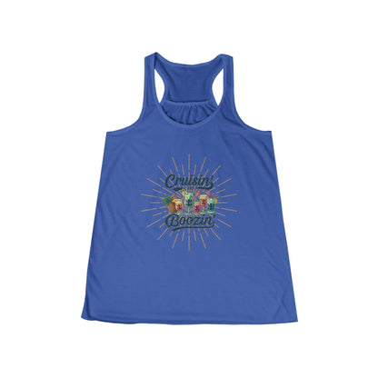 Cruisin' & Boozin' 🍹☀️ Women's Flowy Racerback Tank - Personalizable - Whippie's