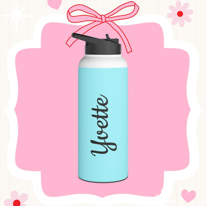 I am Kind, I am Creative, I am Brave, I can Do Hard Things Stainless Steel Water Bottle - Personalizable - Whippie's