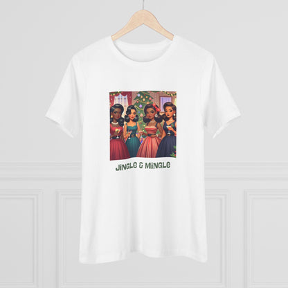 Jingle and Mingle Tee - Holiday Cheer, Please! 🥂🎄 Women's Softstyle Tee - Whippie's