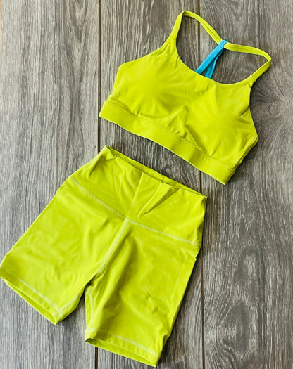 Lemon Lime Daybreak Top & Shorts Set | Girls Dancewear