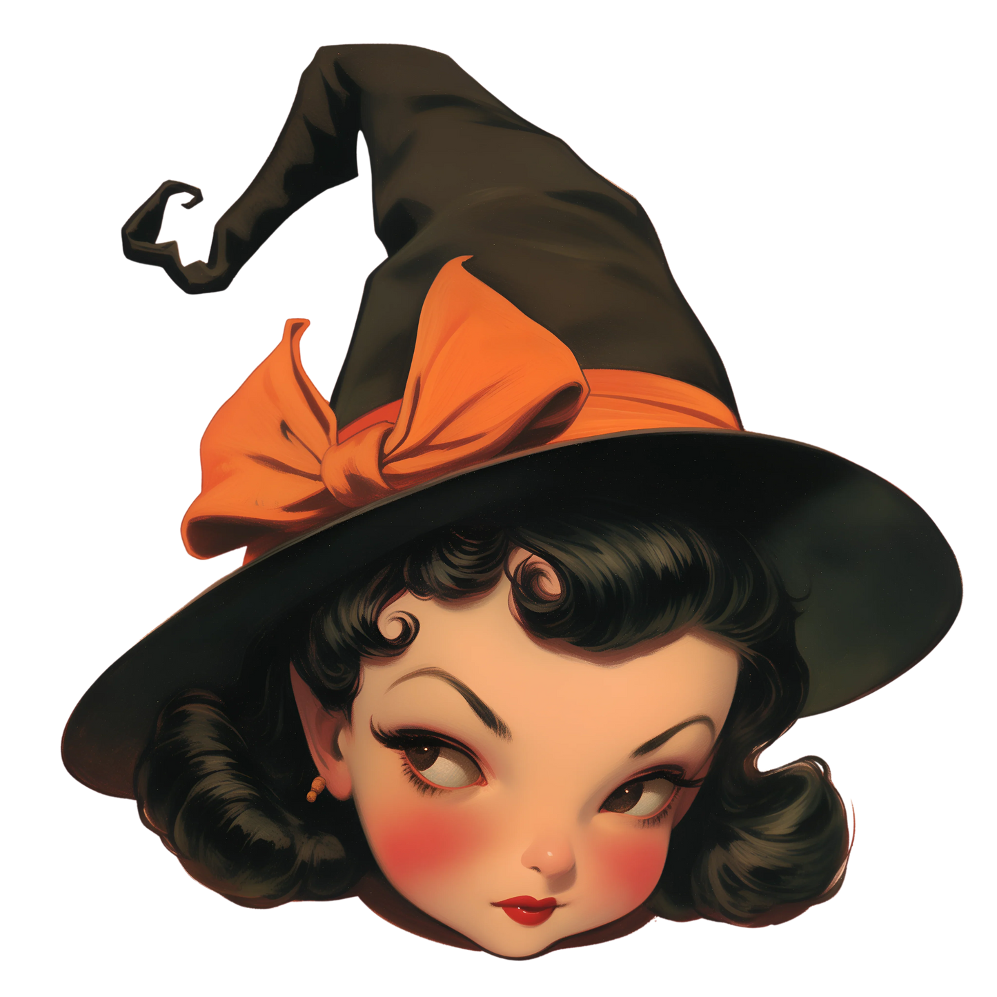 Bewitched Vintage Witch V-neck Tee