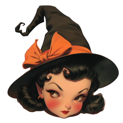 Bewitched Vintage Witch V-neck Tee