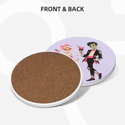 Halloween Coaster Set | Retro Cocktail Ceramic Coasters