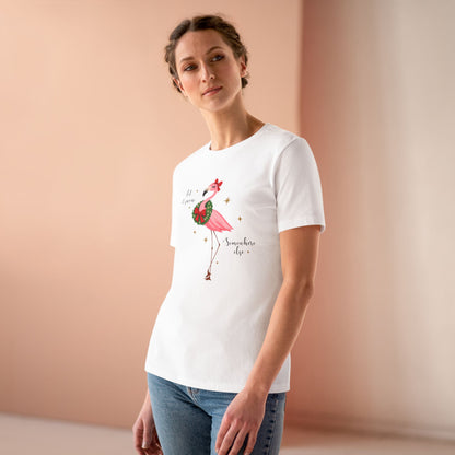 Let It Snow Somewhere Else Flamingo Christmas Shirt