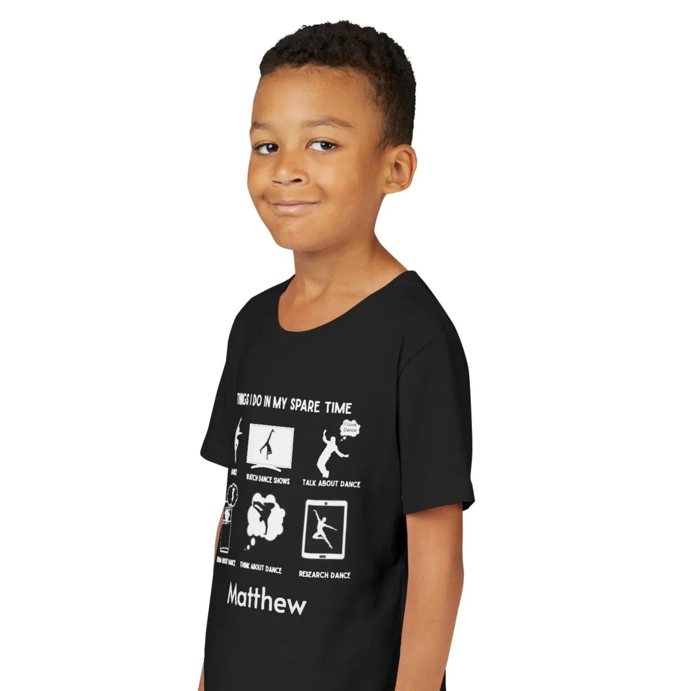 My Spare Time = Dance Time Boys' Youth Tee - Personalizable - Whippie's