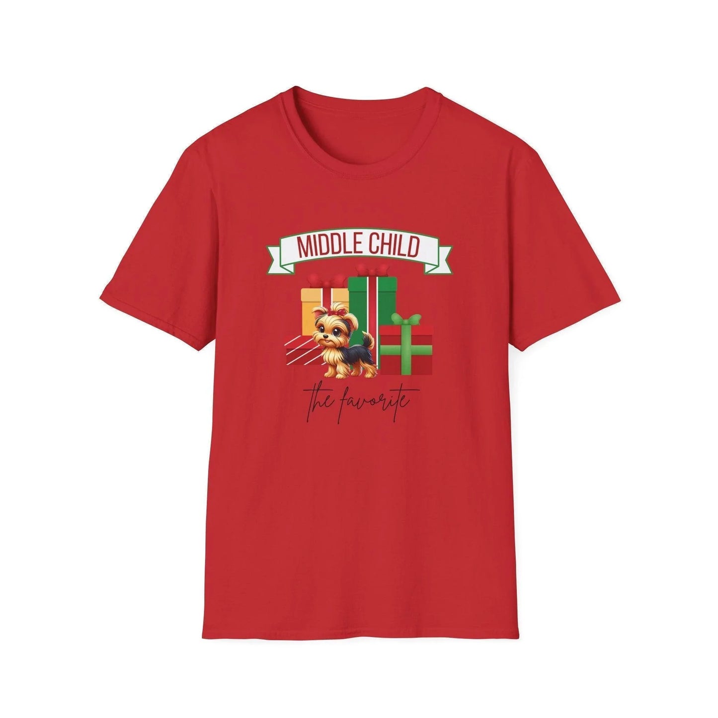 Middle Child, The Favorite 🎁🐶 Yorkie - Unisex Tee! 🎁👑 - Whippie's
