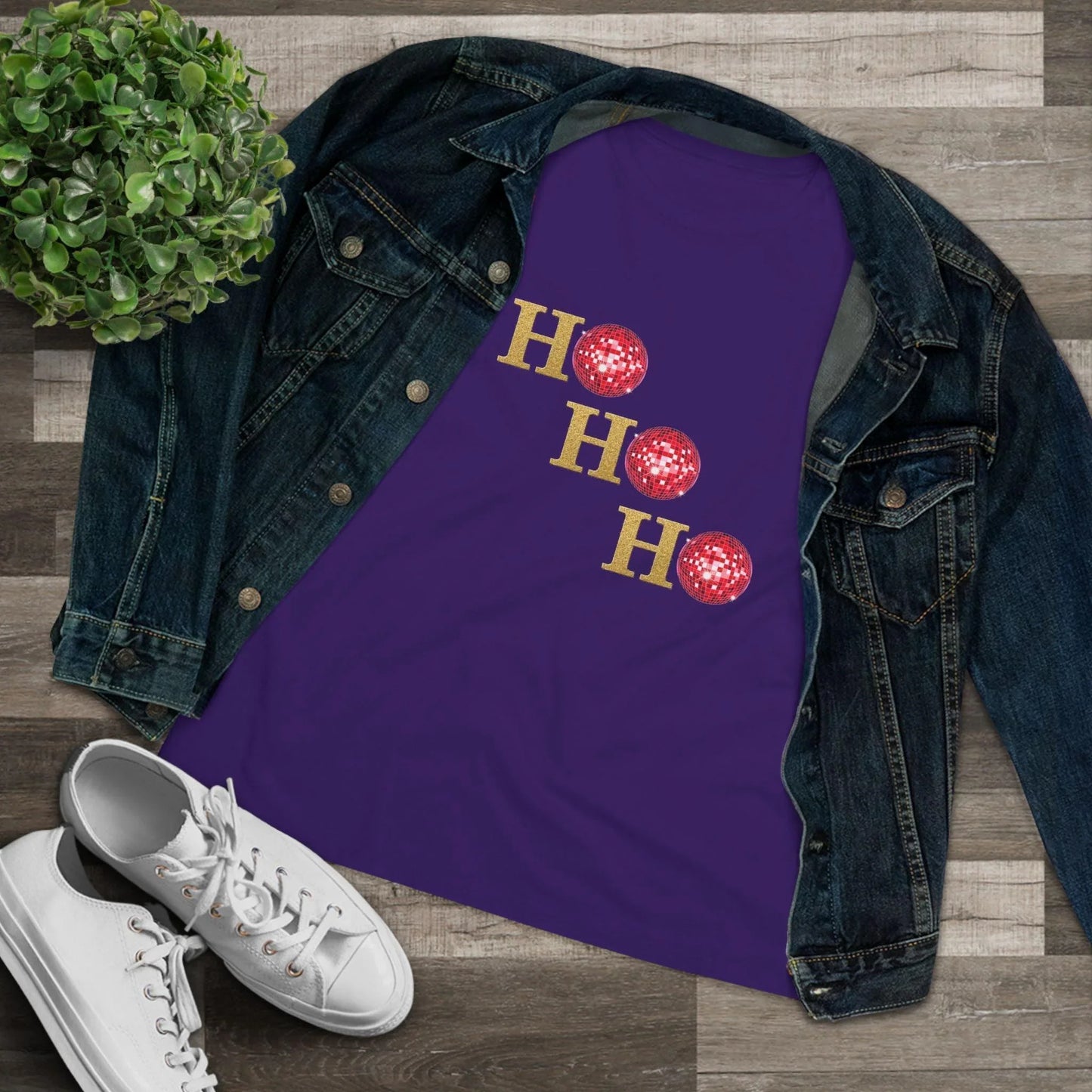 Ho Ho Ho ✨ Women's Softstyle Tee (with Disco Ball O's!) - Whippie's
