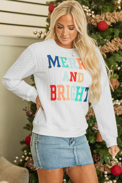 Merry and Bright Cable Knit Pullover